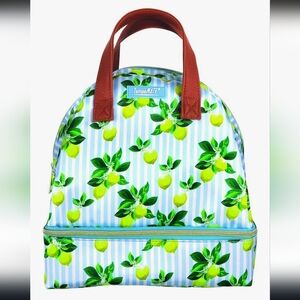 TempaMate Insulated Multi-Compartment Tote Lunch Bag With Lots of Lemon Design
